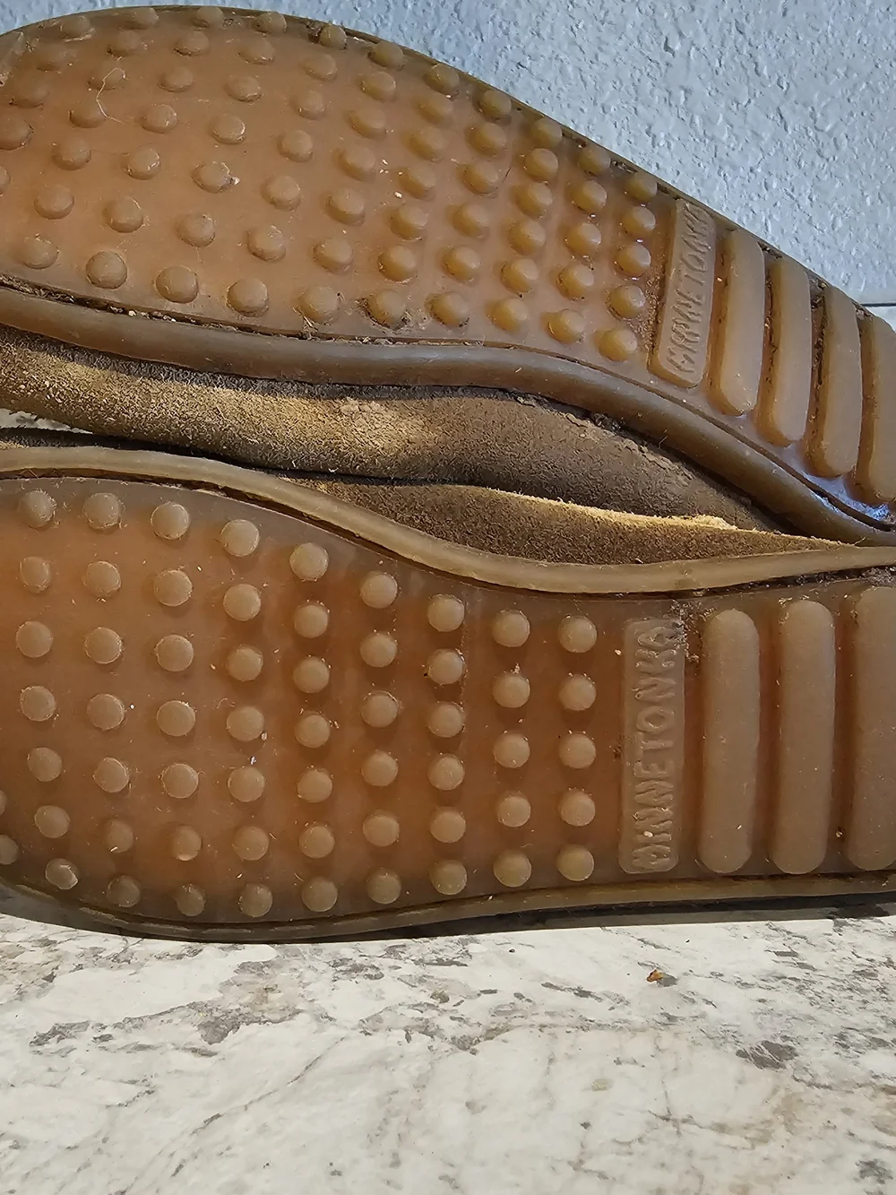 Minnetonka Kids Fringe Moccasin Boots in Tan Suede
